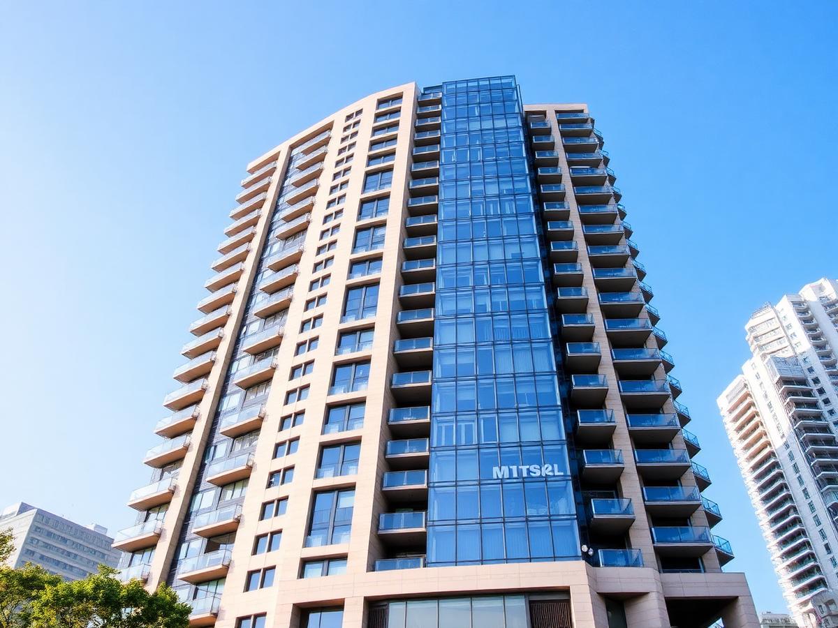 Fachada de edifício residencial moderno em São Paulo